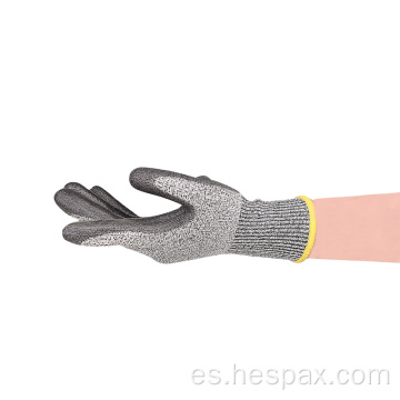 Hespax Anti-cut HPPPE Work PU Glove General Propósito